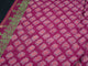 Fuchsia Pan Block Butta Print Chanderi Unstitched Salwar Kurta Set Material