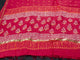 Red Napthol Block Butti Print Chanderi Unstitched Salwar Kurta Set Material