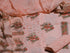 Applique Work Peach Block Butta Unstitched Suit Set