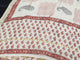 Beige & Orange Sanganeri Block Butti Print Chanderi Salwar Kurta Set Material