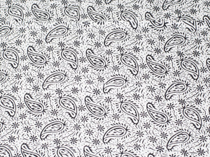 Black Geometric Block Print Cotton Unstitched Dress Material
