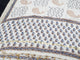 Beige & Blue Pasely Block Butti Print Chanderi Unstitched Dress Material