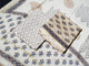 Beige & Mustard Block Butti Print Chanderi Salwar Kurta Set Material