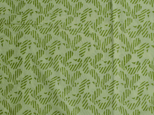 Appilque Work White & Green Block Butta Salwar Suit Material