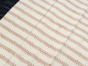 Beige & Ivory Bagru Block Butti Print Chanderi Unstitched Suit Set