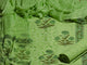 Applique Work Green Block Butta Salwar Suit Material