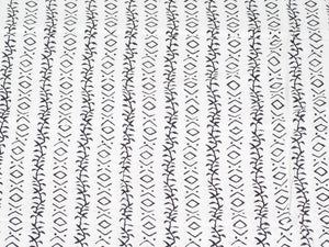 Black Block Printed Cotton Unstitched Dress Material