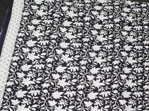 Black Jaal Block Print Cotton Salwar Kurta Set Material