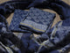 Indigo Block Butti Print Chanderi Suit Material