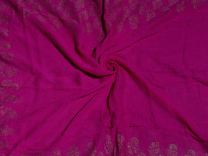 Pink Golden Block Butti Print Cotton Salwar Kurta SSet Material