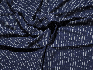 Indigo Block Butti Print Chanderi Suit Material
