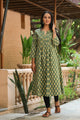 Bottle Green A-line Kurti