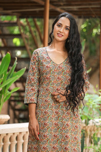 Kalamkari Print Straight Kurti