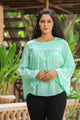 Sea Green Bell Sleeves Top