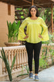 Yellow Bell Sleeves Top