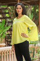 Yellow Bell Sleeves Top