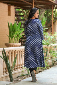 Indigo A-line Kurti