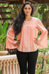 Peach Bell Sleeves Top