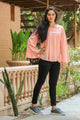 Peach Bell Sleeves Top