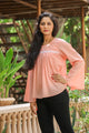 Peach Bell Sleeves Top