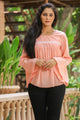Peach Bell Sleeves Top