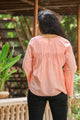 Peach Bell Sleeves Top