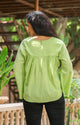 Pista Green Bell Sleeves Top