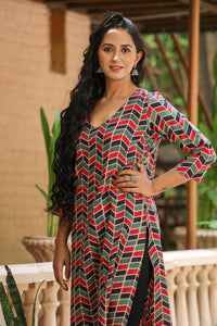 Multi Color Discharge Print Kurti