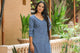 Indigo Checks Print Straight Kurti