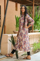 Blue Kalamkari Print A-line Kurti