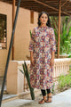 Blue Kalamkari Print A-line Kurti
