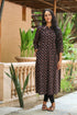 Black Printed A-line Kurti
