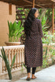 Black Printed A-line Kurti
