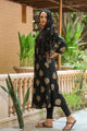 Black Golden Printed Kurti