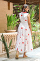 White Polka Dot Anghrakha Dress