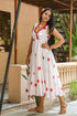 White Polka Dot Anghrakha Dress