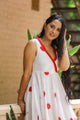White Polka Dot Anghrakha Dress