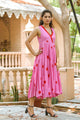 Pink Polka Dot Anghrakha Dress