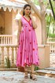 Pink Polka Dot Anghrakha Dress