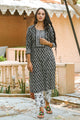 Black & white Sanganeri Print Suit Set