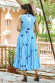 Sky Blue Polka Dot Anghrakha Dress
