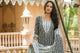 Black & White Square Neck Suit Set