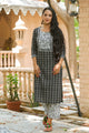 Black & White Zikzak Print Suit Set