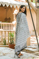 White & Black Block Printed Suit Set