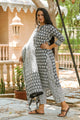 Black & White Triangle Block Print Suit Set