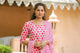 Pink Block Print Embroidery Neck Suit Set
