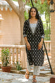 Black & White Block Butti print Suit Set