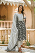 Black & White Jaal Block Print Suit Set