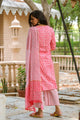 Coral Printed Gota Work Suit Set
