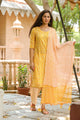 Yellow Printed Gota Work Suit Set